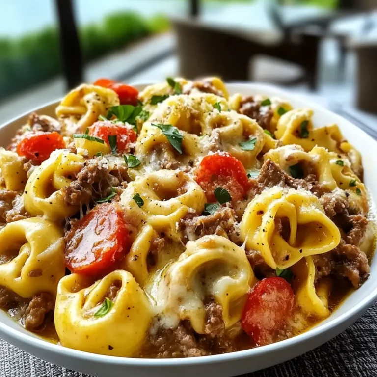 Crock Pot Cheesesteak Tortellini
