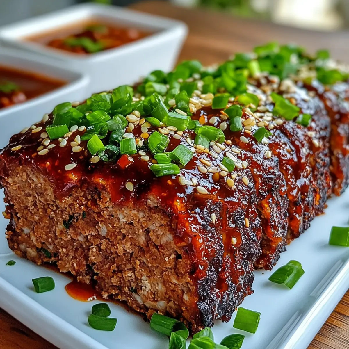 Sweet & Spicy Korean BBQ Meatloaf