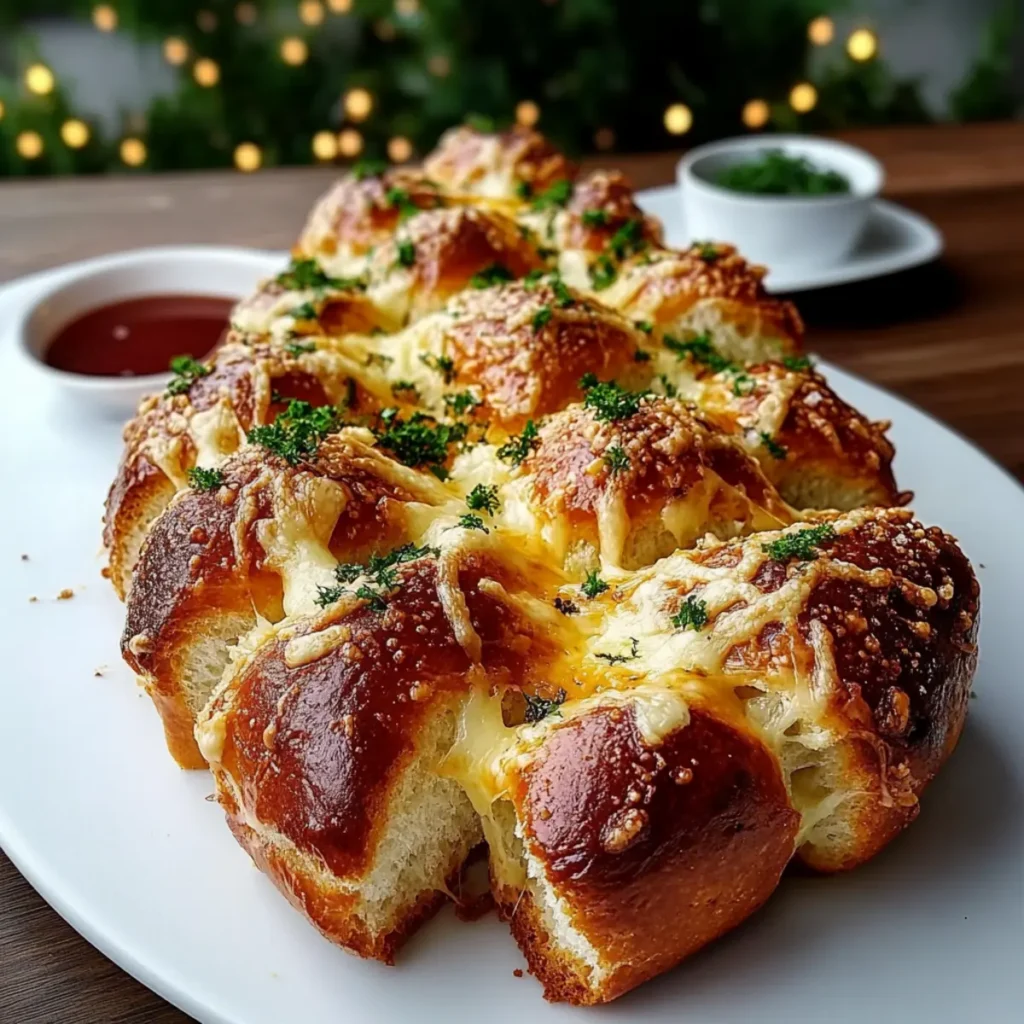 Irresistible Cheesy Christmas Tree Bread