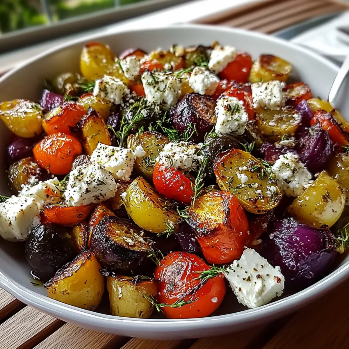 Tasty Roasted Vegetables With Feta