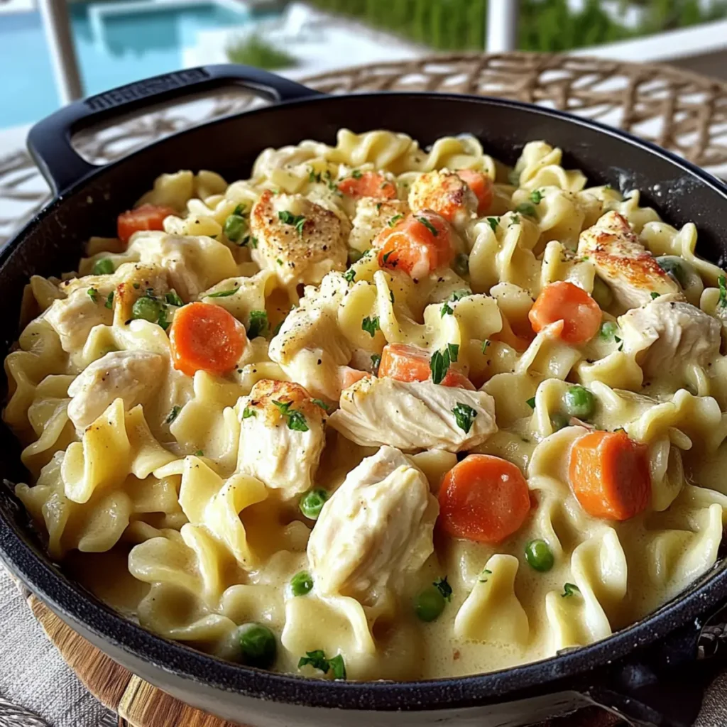 Best Chicken Pot Pie Noodles