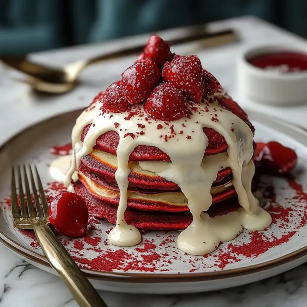 Red Velvet Pancakes For A Sweet Valentine’s Breakfast