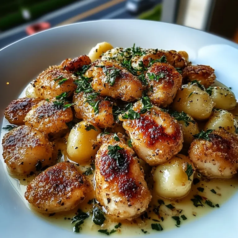 Crispy Garlic Chicken & Gnocchi