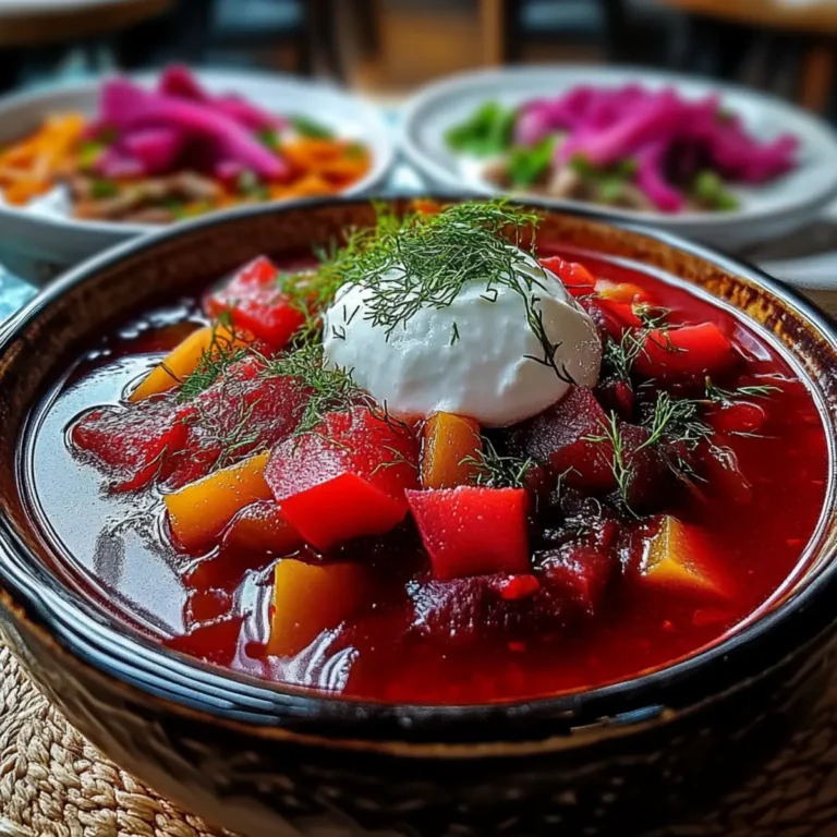 Authentic Ukrainian Borscht Soup