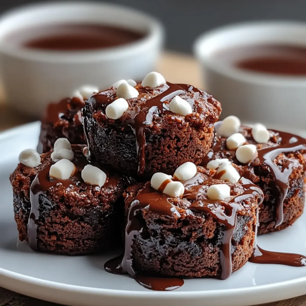 Hot Cocoa Brownie Bites