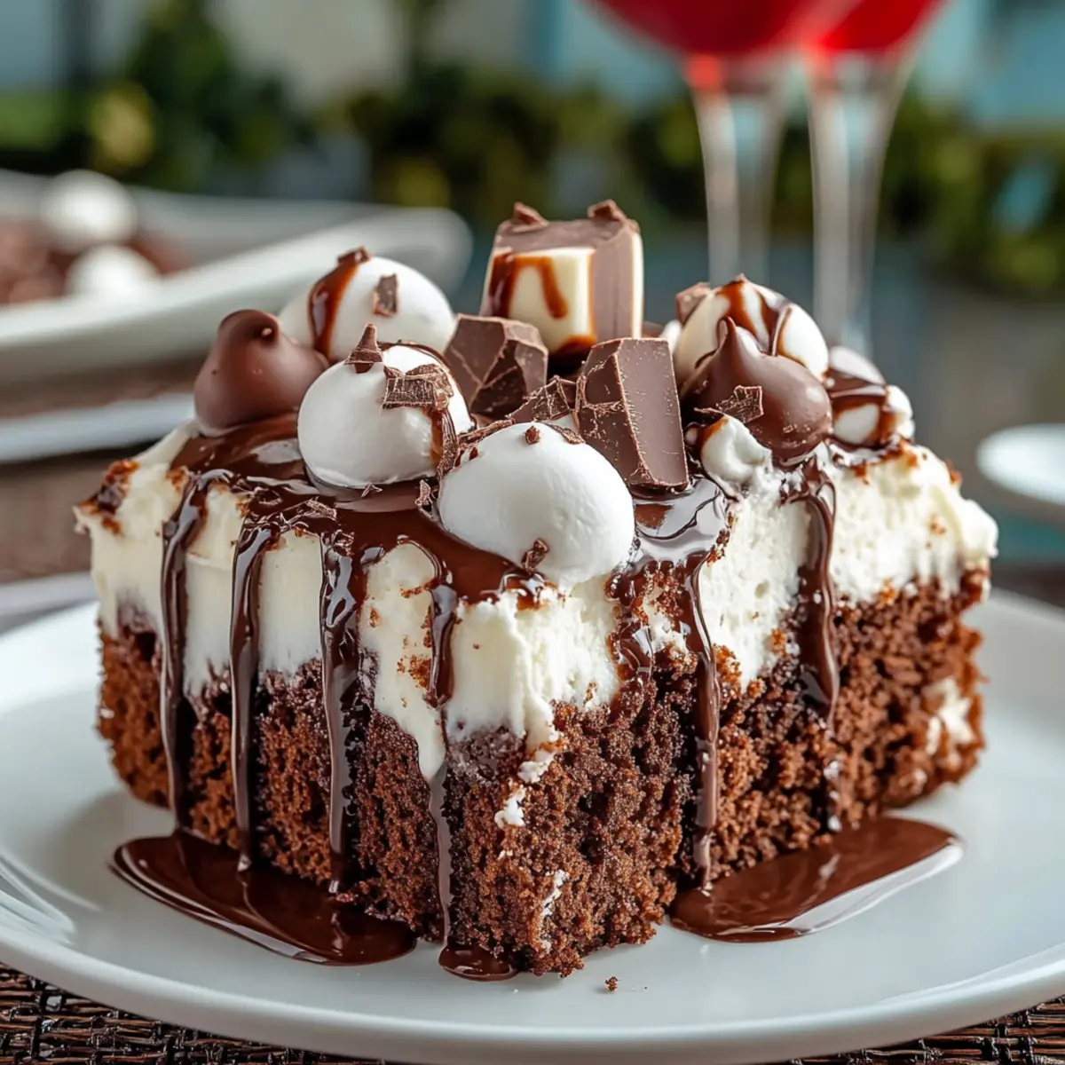 Hot Chocolate Poke Cake