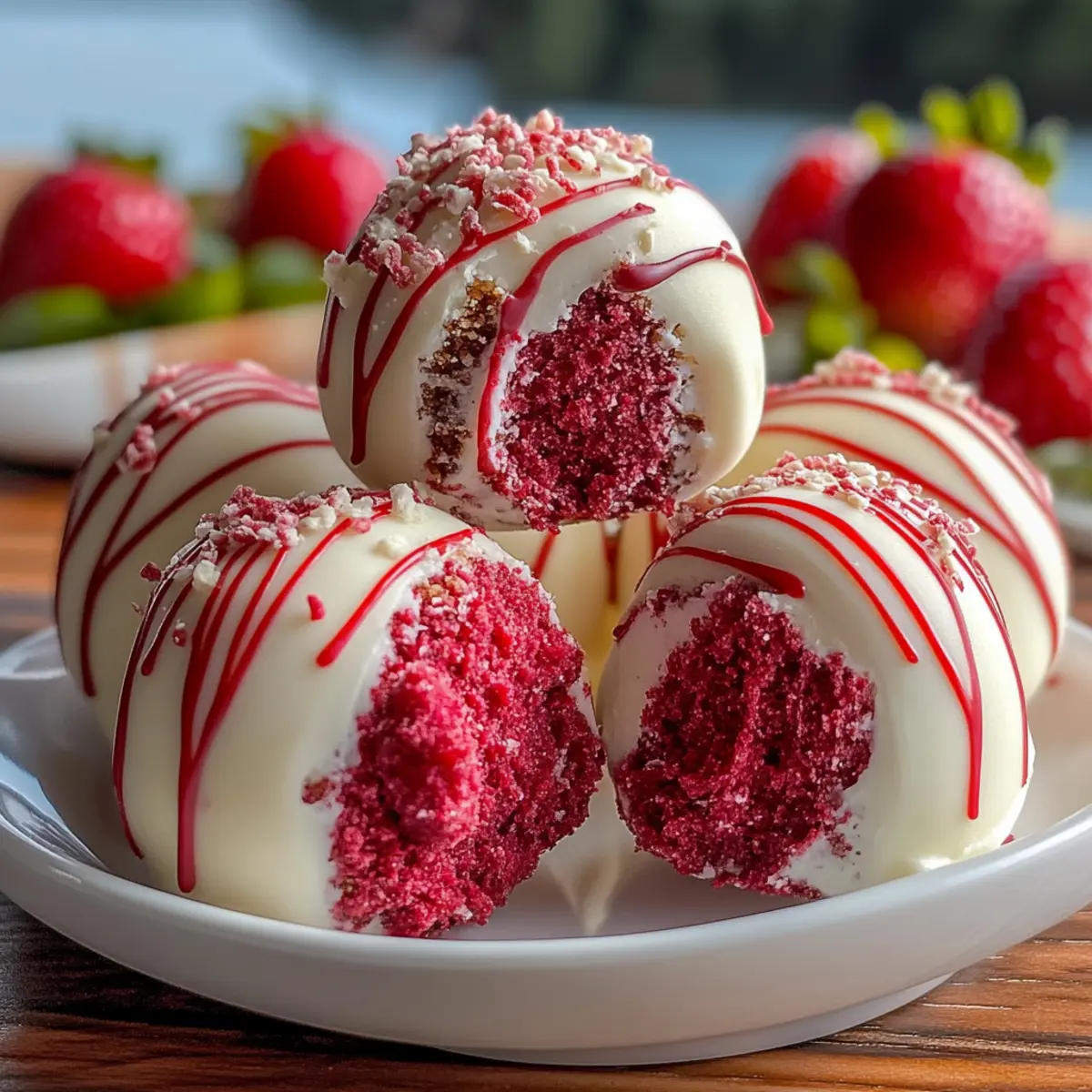 Strawberry Velvet Cheesecake Truffle Bites
