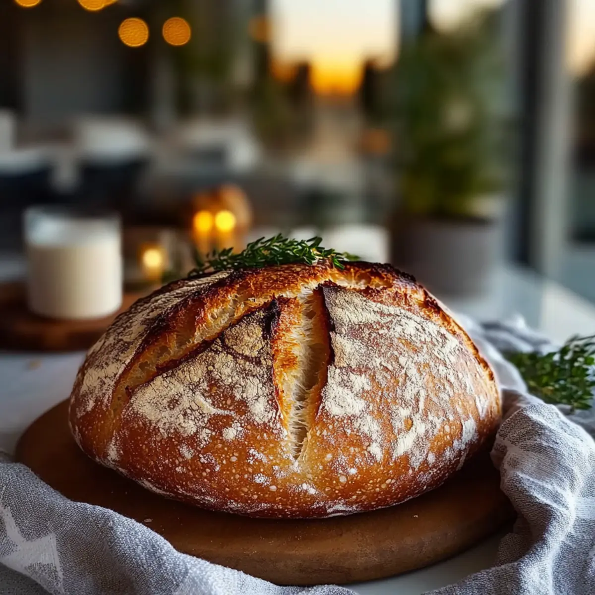 Festive Eggnog Sourdough Bread