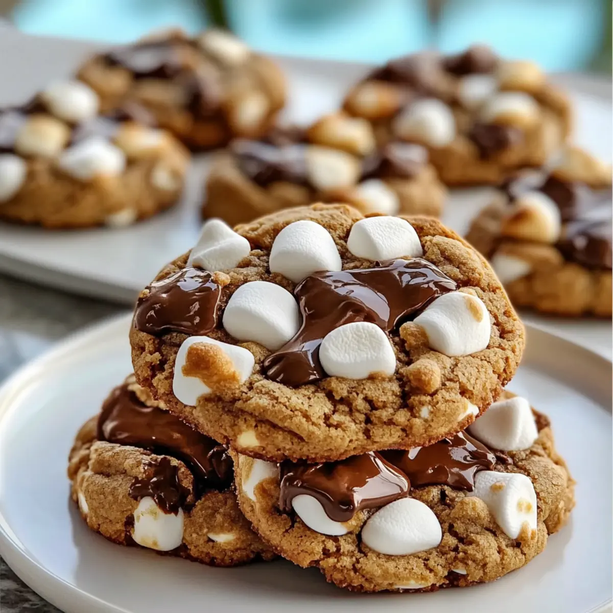 Chocolate Peanut Butter Marshmallow Cookies