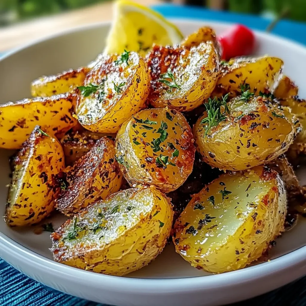 Simple Crispy Greek Lemon Potatoes