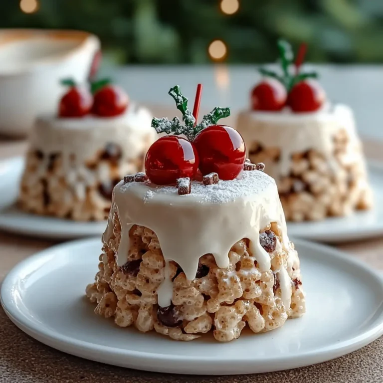 No-Bake Rice Krispie Christmas Puddings