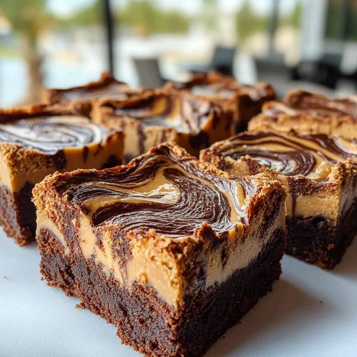 Peanut Butter Swirl Brownies