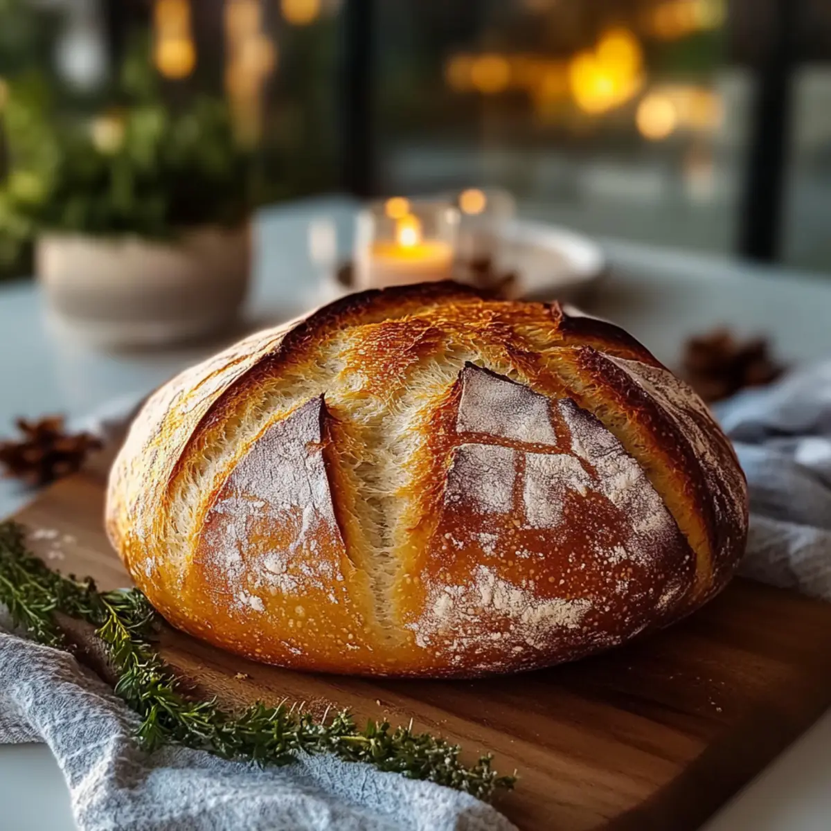Festive Eggnog Sourdough Bread