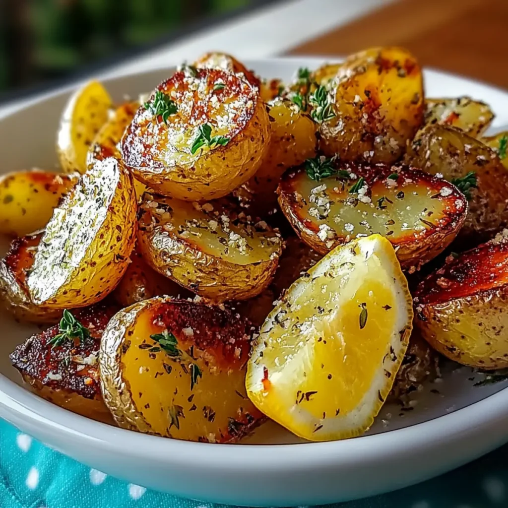 Simple Crispy Greek Lemon Potatoes