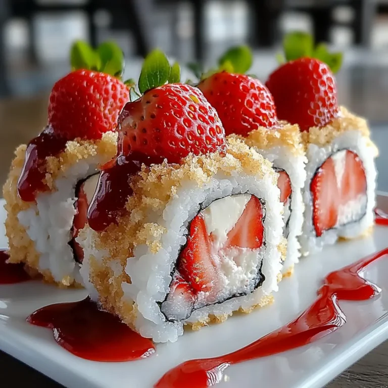 Strawberry Shortcake Cheesecake Sushi Rolls