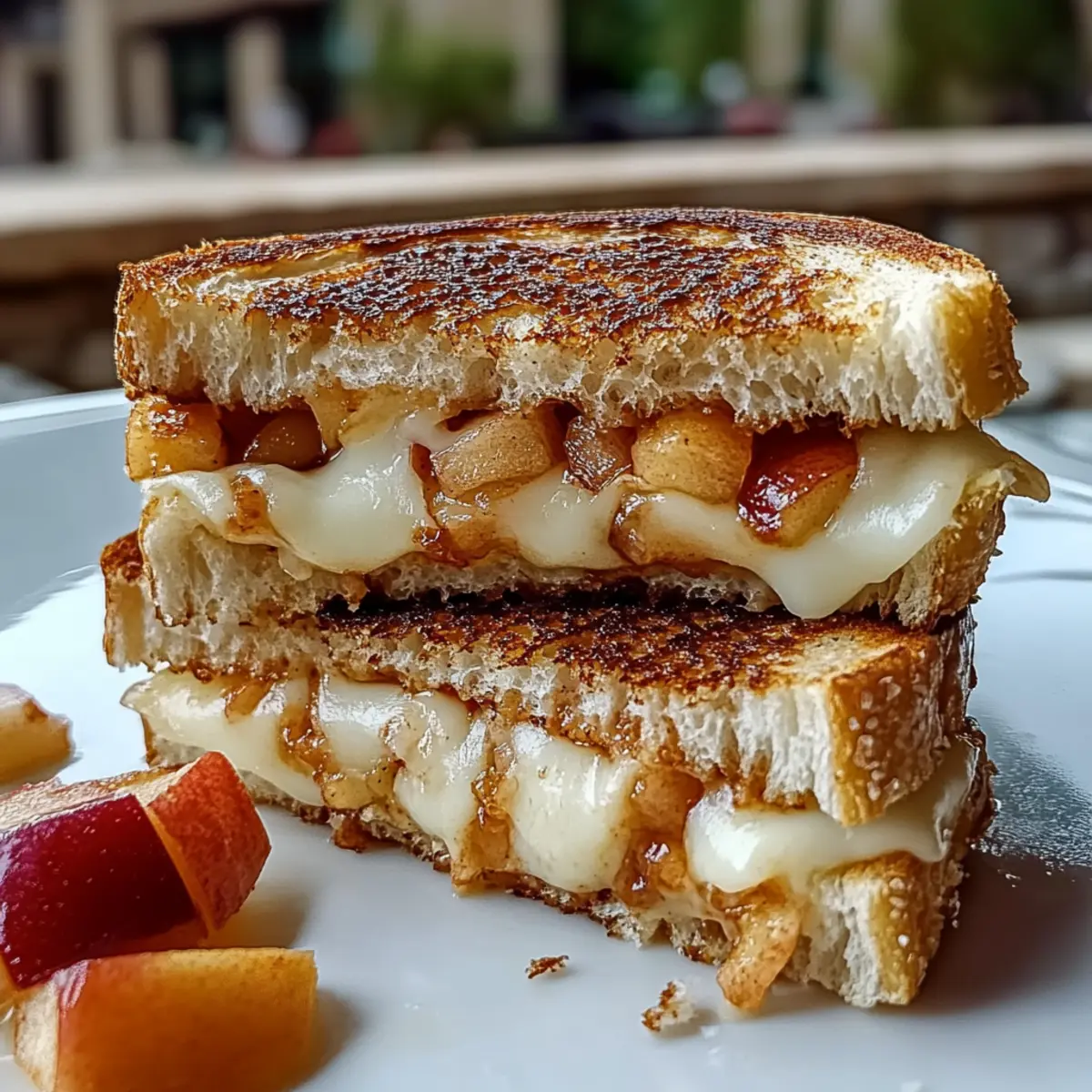 Smoked Gouda Apple Grilled Cheese