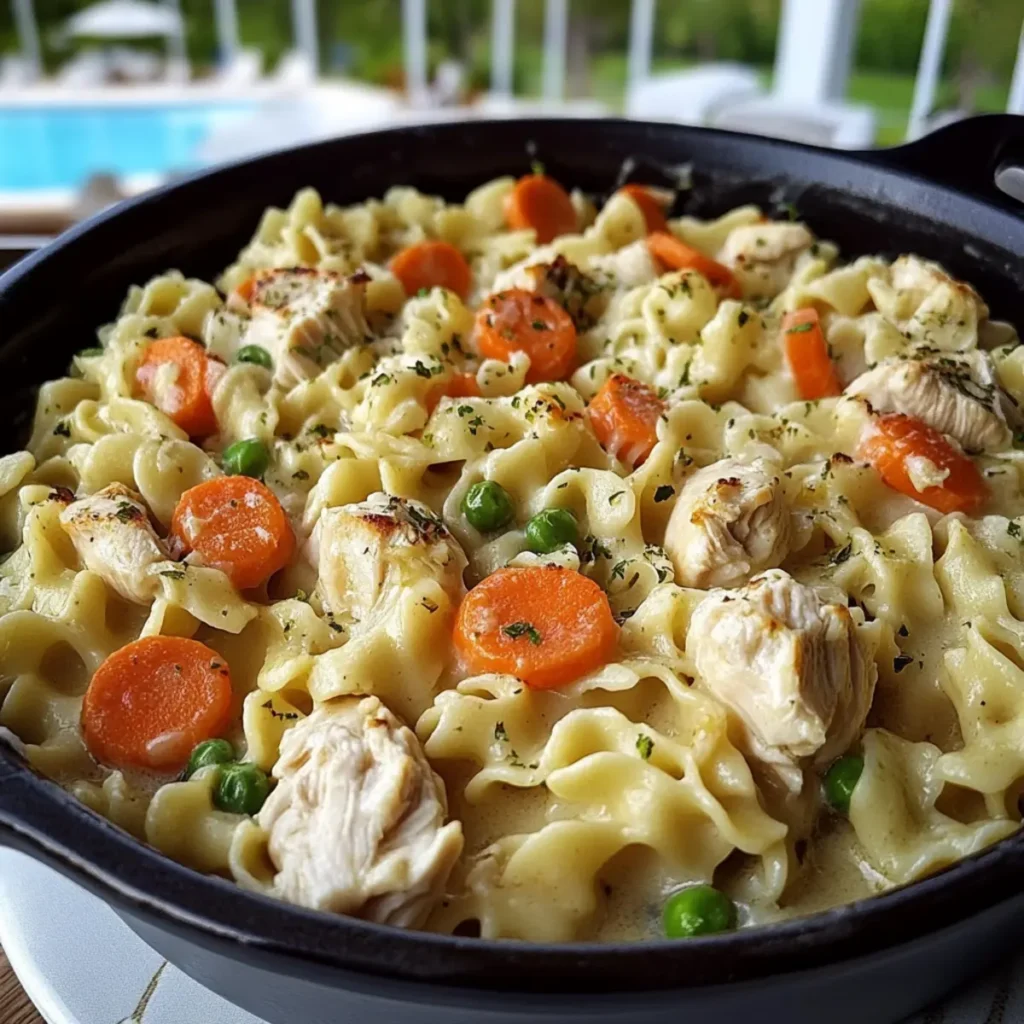 Best Chicken Pot Pie Noodles