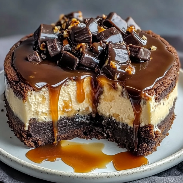 Irresistible Caramel Brownie Cheesecake Recipe to Impress