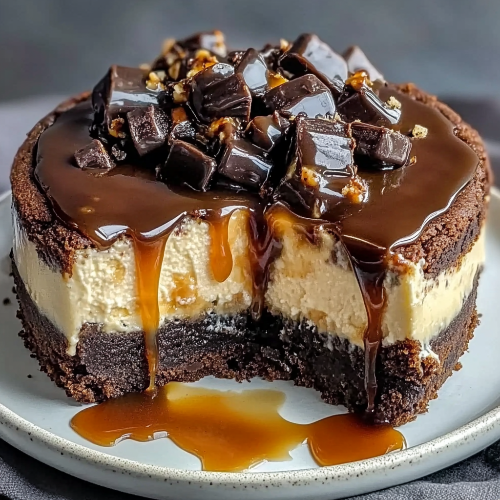 Irresistible Caramel Brownie Cheesecake Recipe to Impress