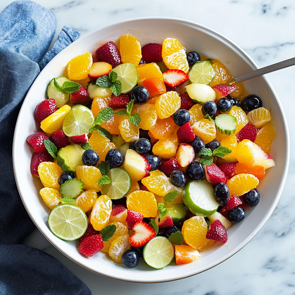 Zesty Citrus Salad with Mint, Honey, and Lime Delight