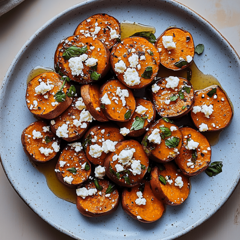 Irresistible Honey Feta Sweet Potato Rounds Recipe