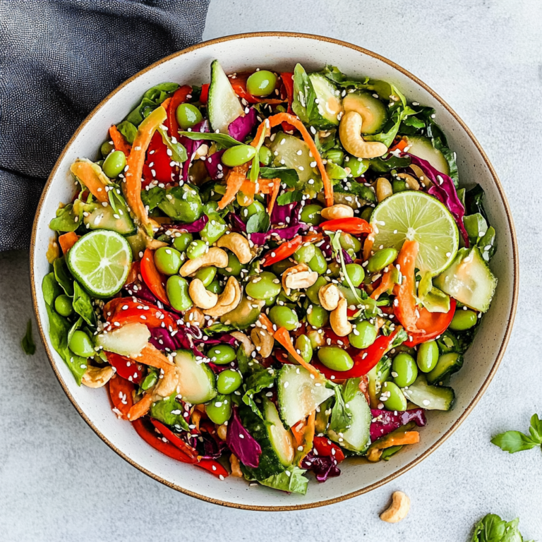 Irresistible Edamame Crunch Salad with Zesty Dressing