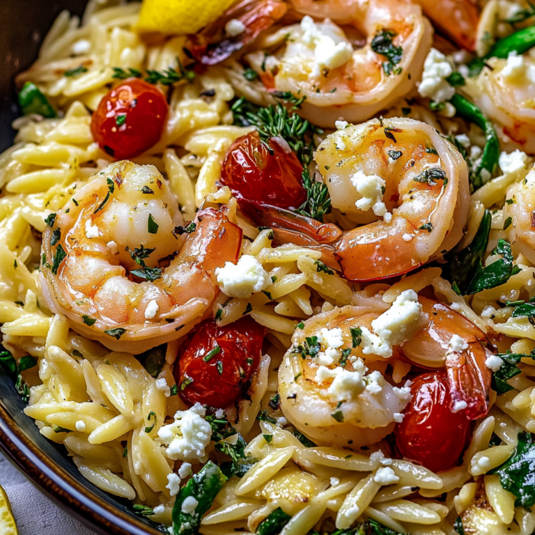 Zesty Lemon Feta Orzo Shrimp – Quick & Delicious Recipe