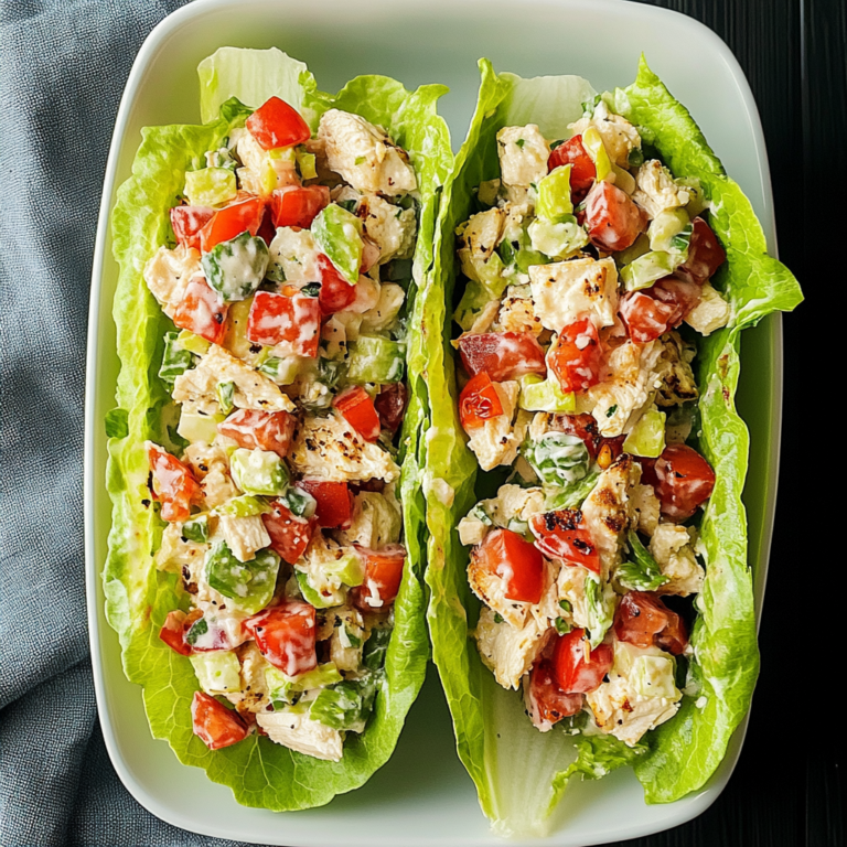 Irresistible Light & Tasty BLT Chicken Salad Lettuce Wraps