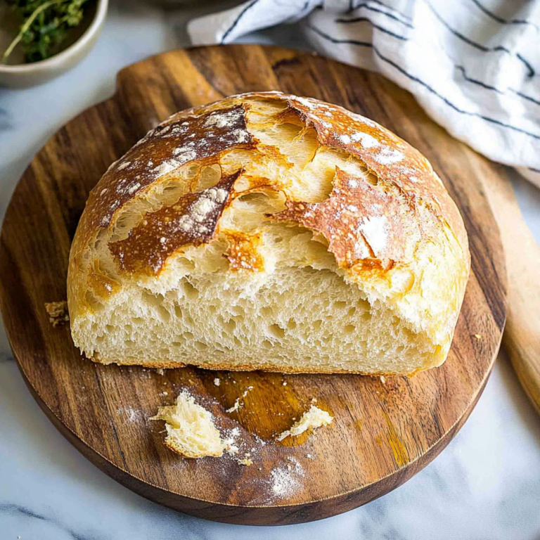 Effortless No Knead Bread: Perfectly Crusty in Hours!