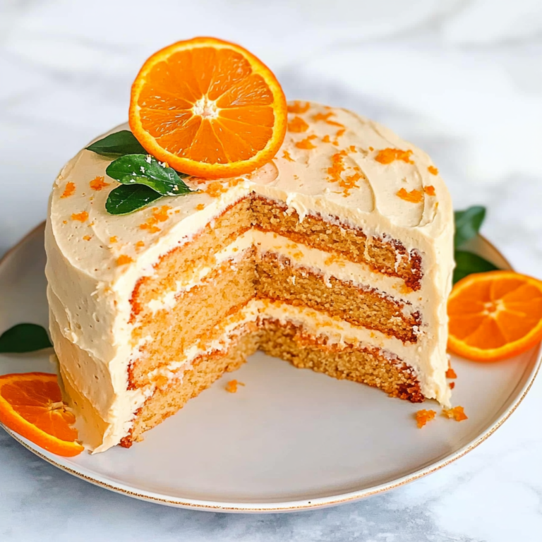 Irresistible Orange Velvet Cake with Creamy Frosting
