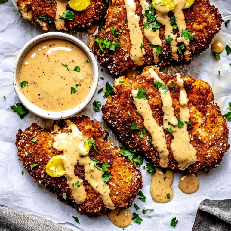 Amazing Pretzel Chicken with Mustard-Cheddar Sauce Recipe
