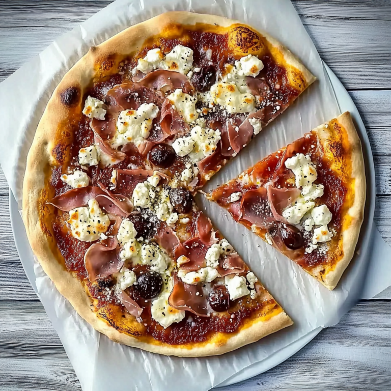 Irresistible Simple Fig Pizza with Goat Cheese & Prosciutto