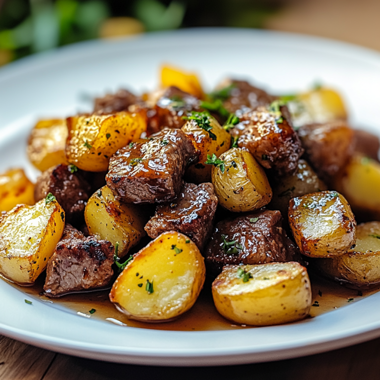 Irresistible Sweet & Savory Honey Beef with Roasted Potatoes