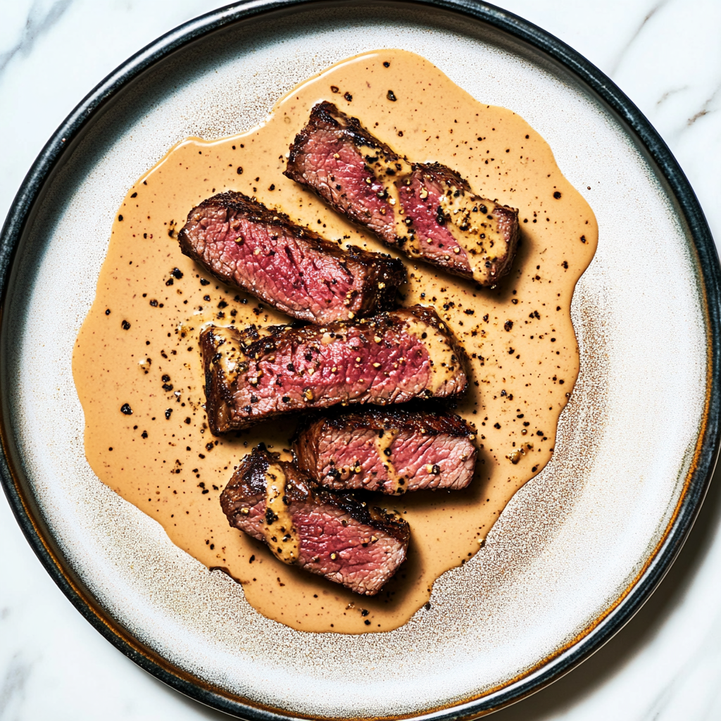 Indulge in Tender Beef Fillet with Creamy Pepper Sauce