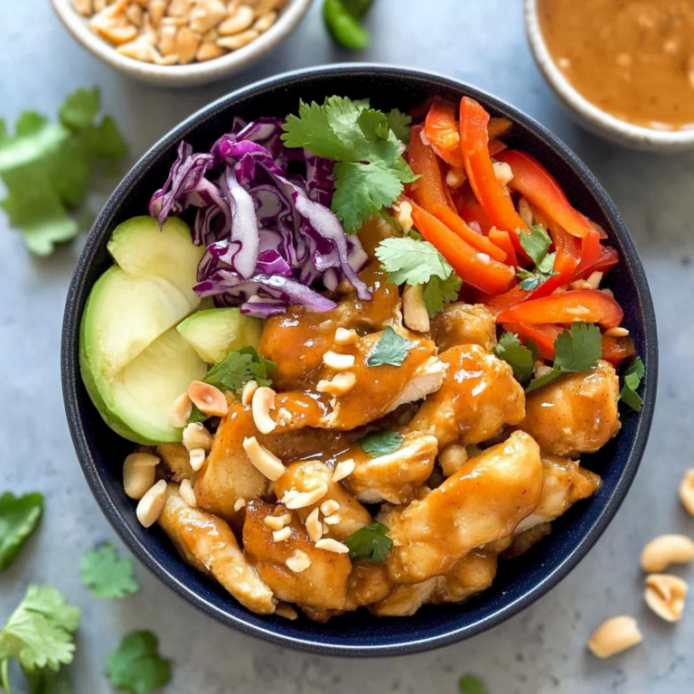 Incredible Thai Peanut Chicken Bowls: Quick & Delicious!