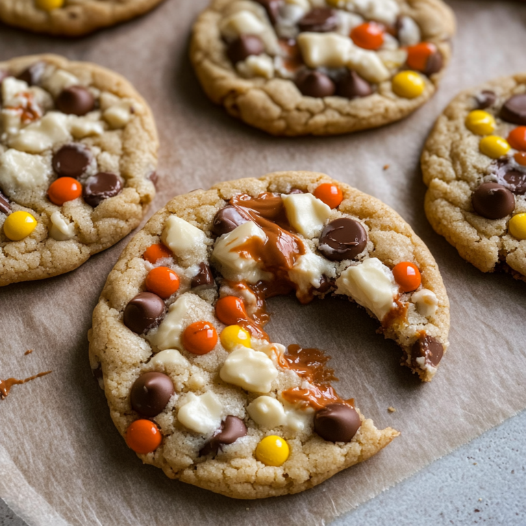 Irresistible White Chocolate Reese’s Cheesecake Cookies