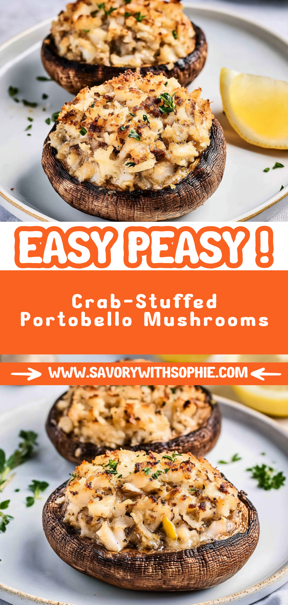 Crab-Stuffed Portobello Mushrooms