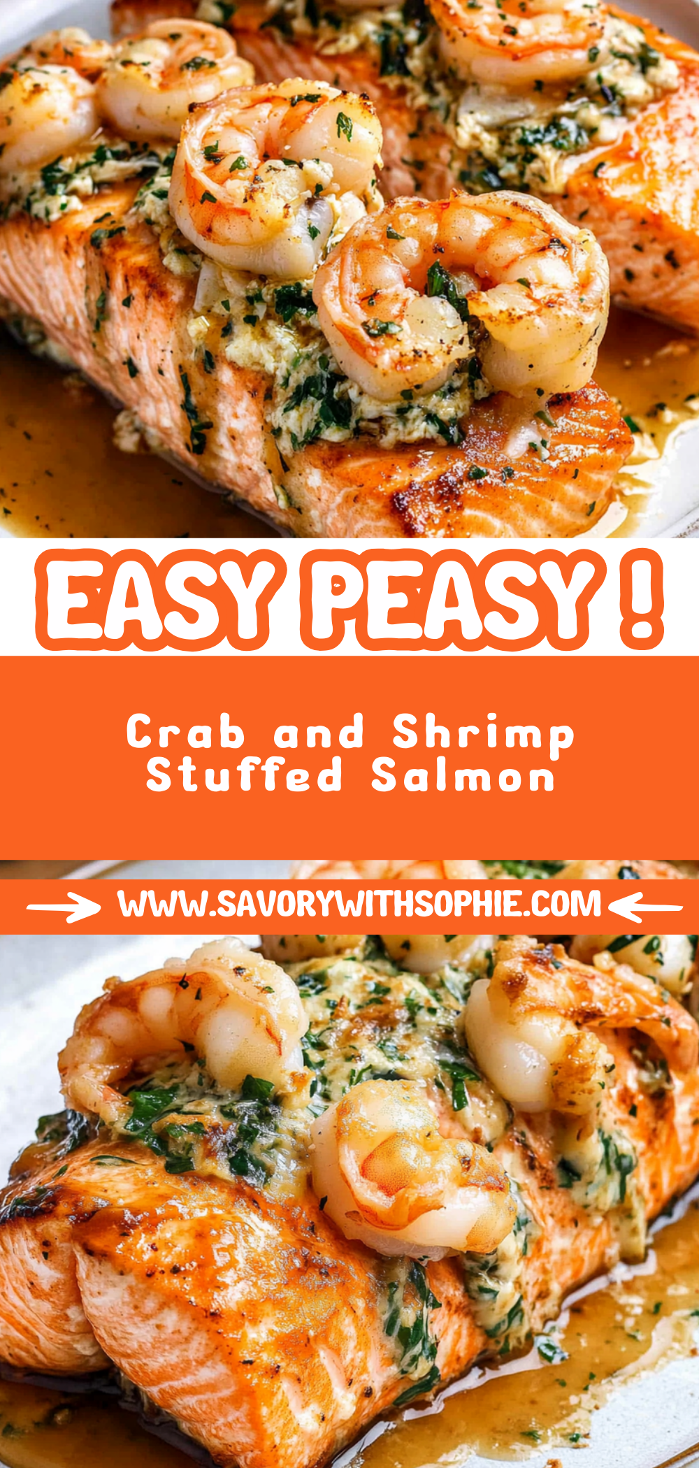 Crab and Shrimp Stuffed Salmon