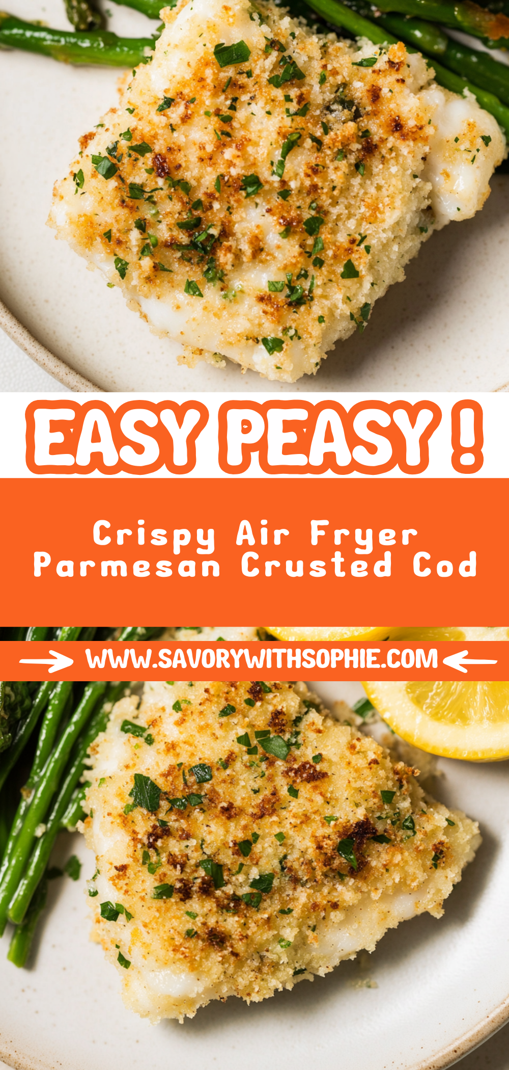 Crispy Air Fryer Parmesan Crusted Cod