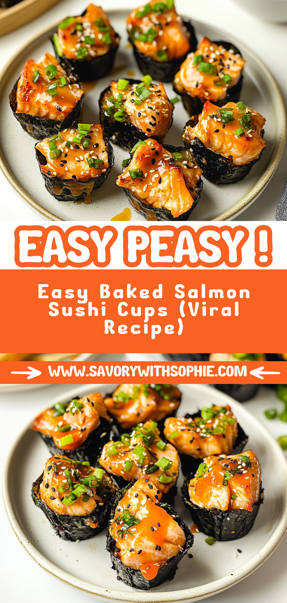 Easy Baked Salmon Sushi Cups (Viral Recipe)
