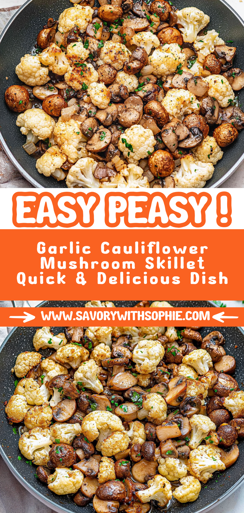 Garlic Cauliflower Mushroom Skillet: Quick & Delicious Dish
