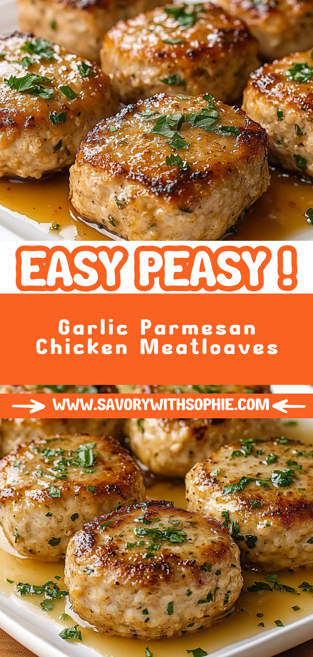 Garlic Parmesan Chicken Meatloaves