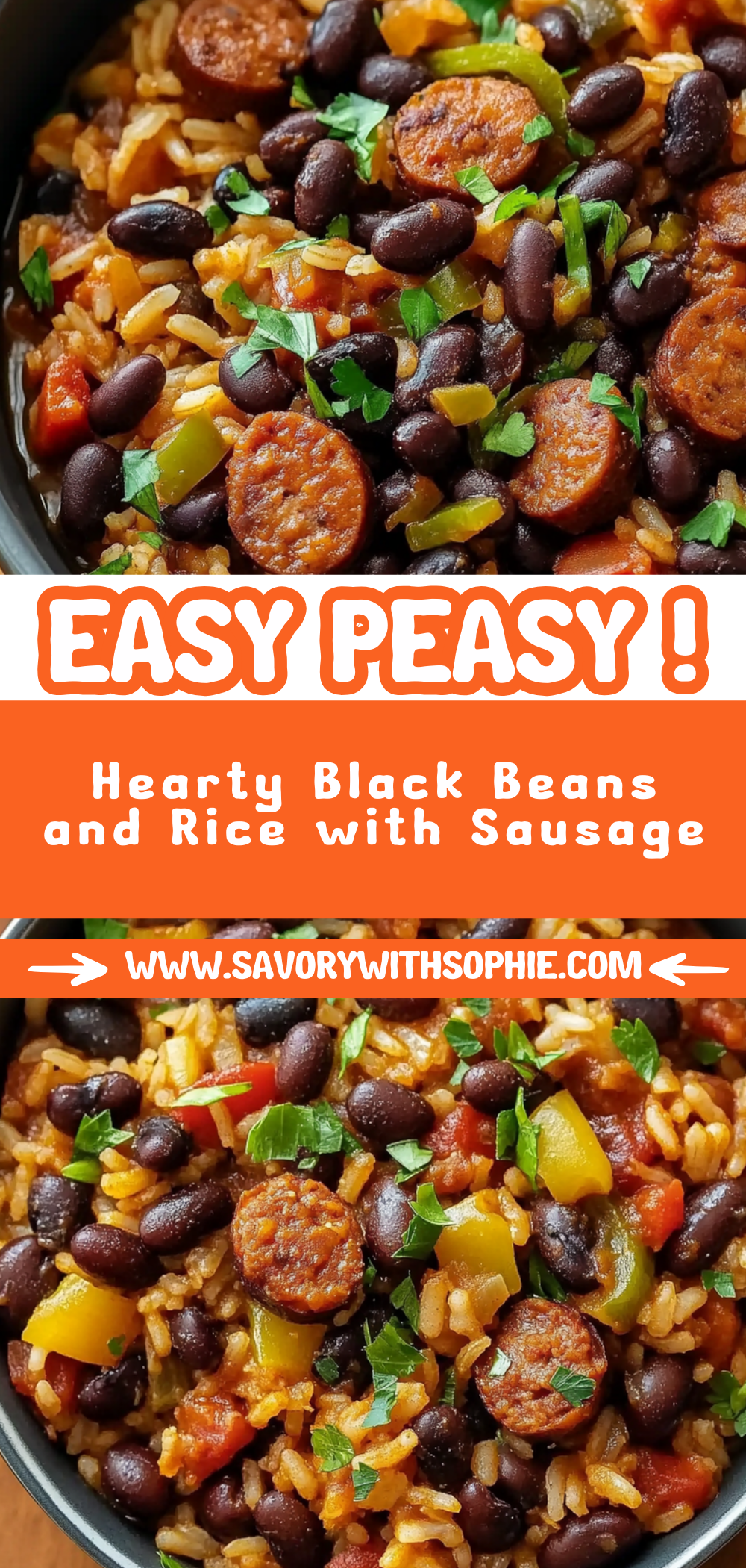 Hearty Black Beans and Rice with Sausage