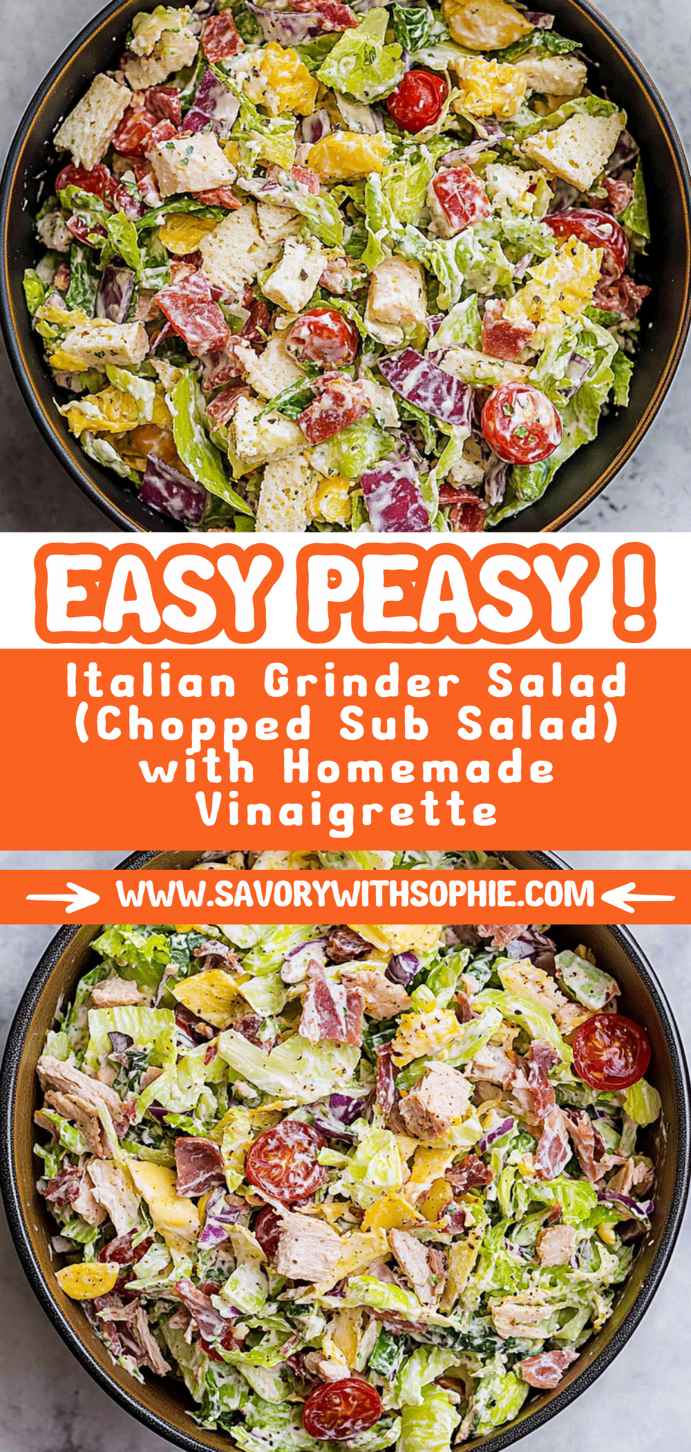 Italian Grinder Salad (Chopped Sub Salad)