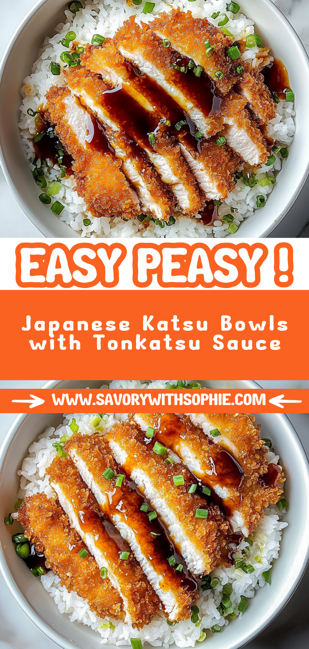Japanese Katsu Bowls with Tonkatsu Sauce