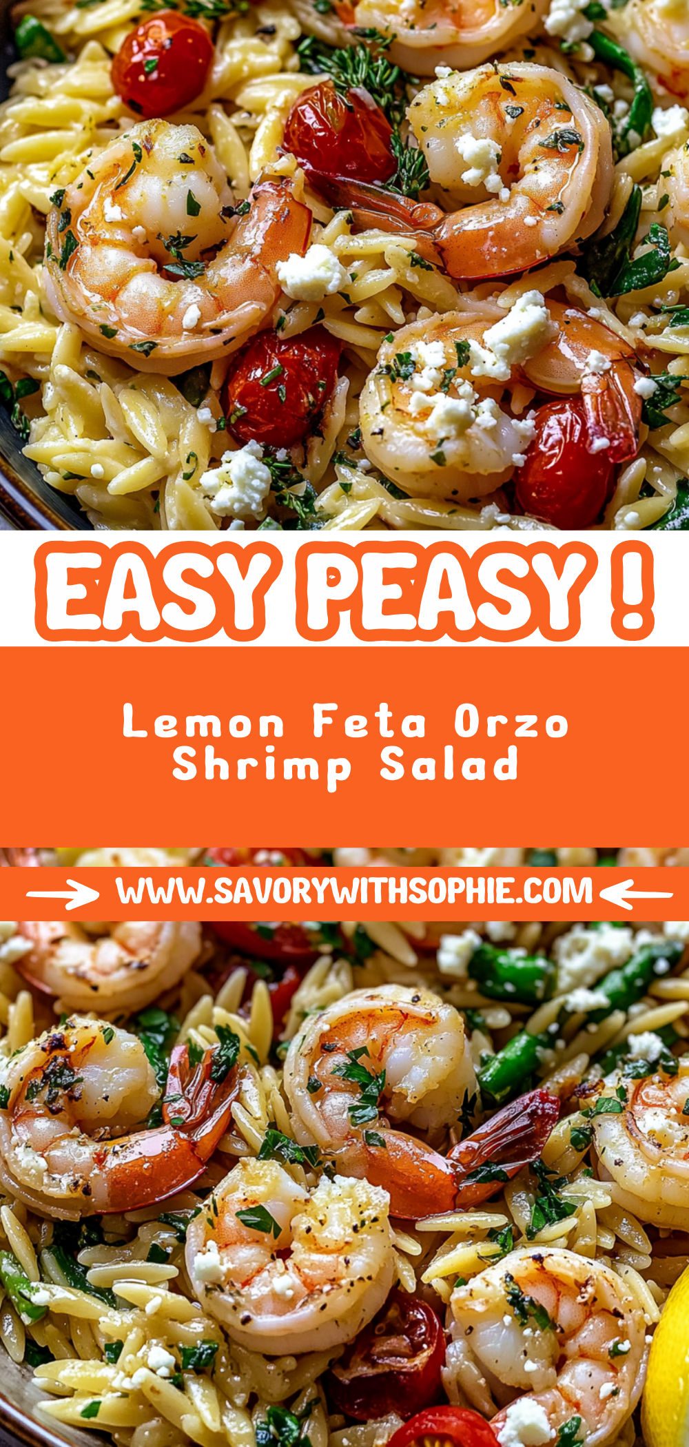 Lemon Feta Orzo Shrimp