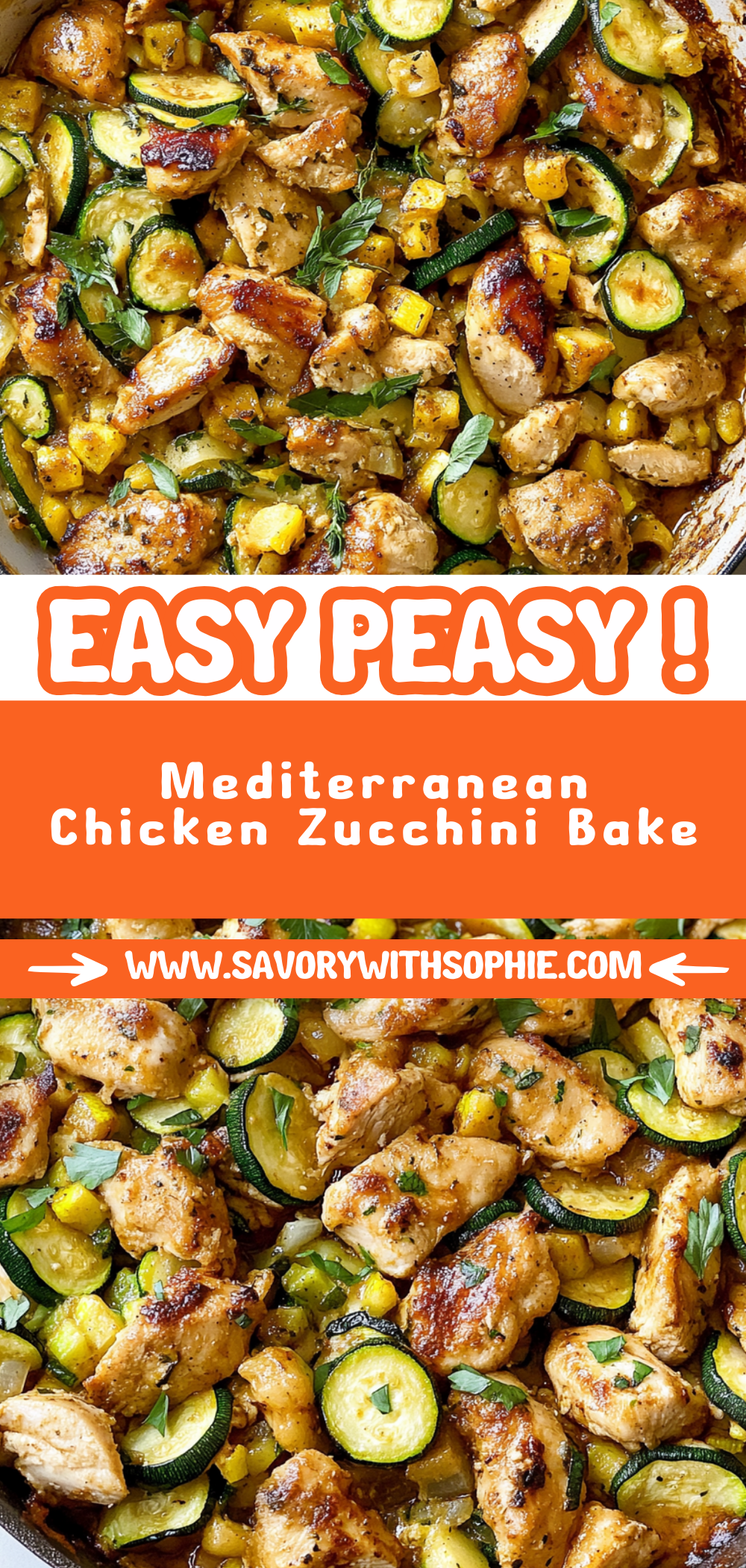 Mediterranean Chicken Zucchini Bake