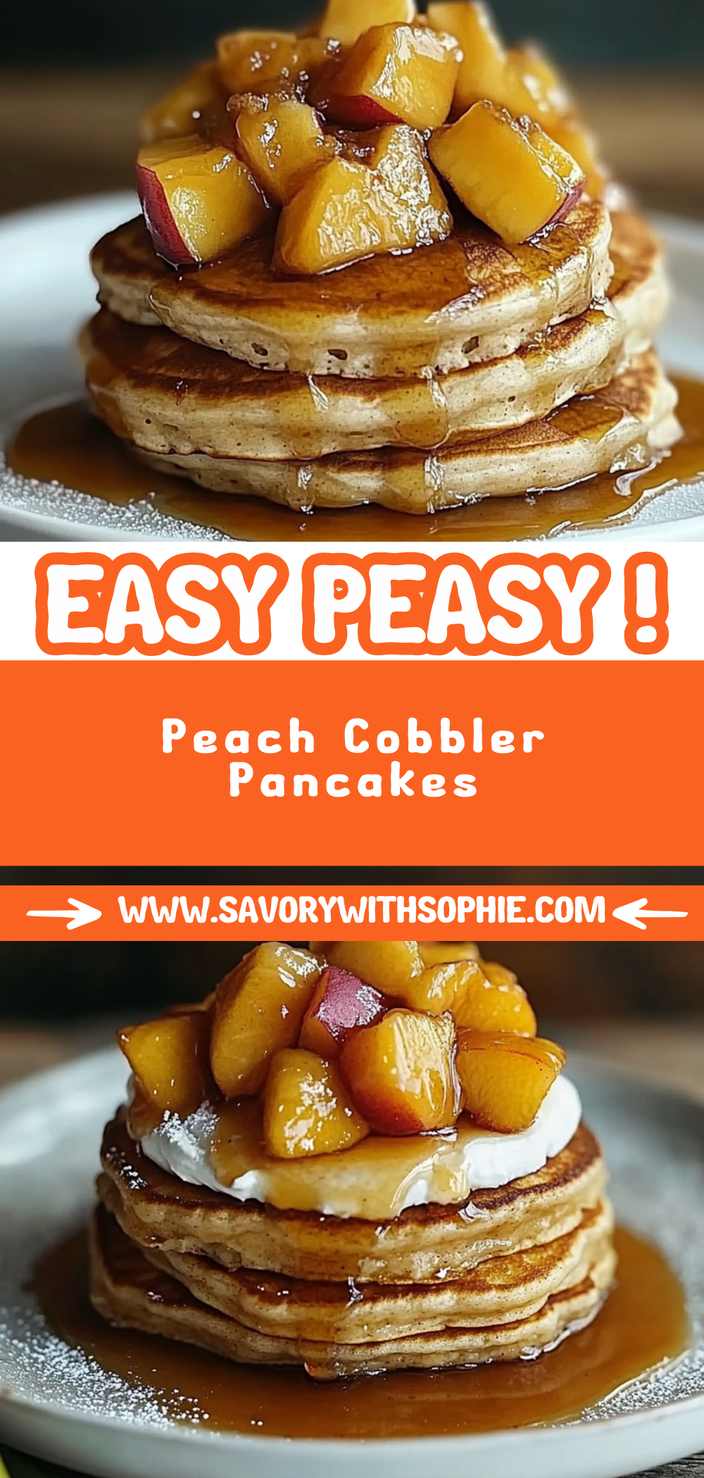 Peach Cobbler Pancakes