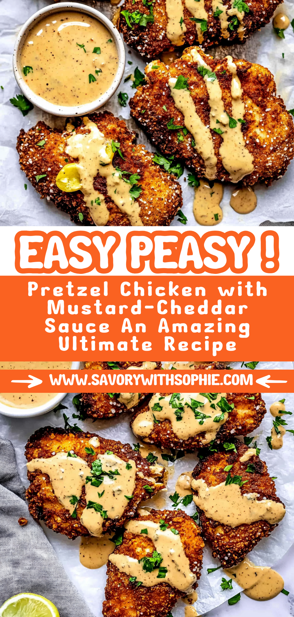 Pretzel Chicken with Mustard-Cheddar Sauce: An Amazing Ultimate Recipe
