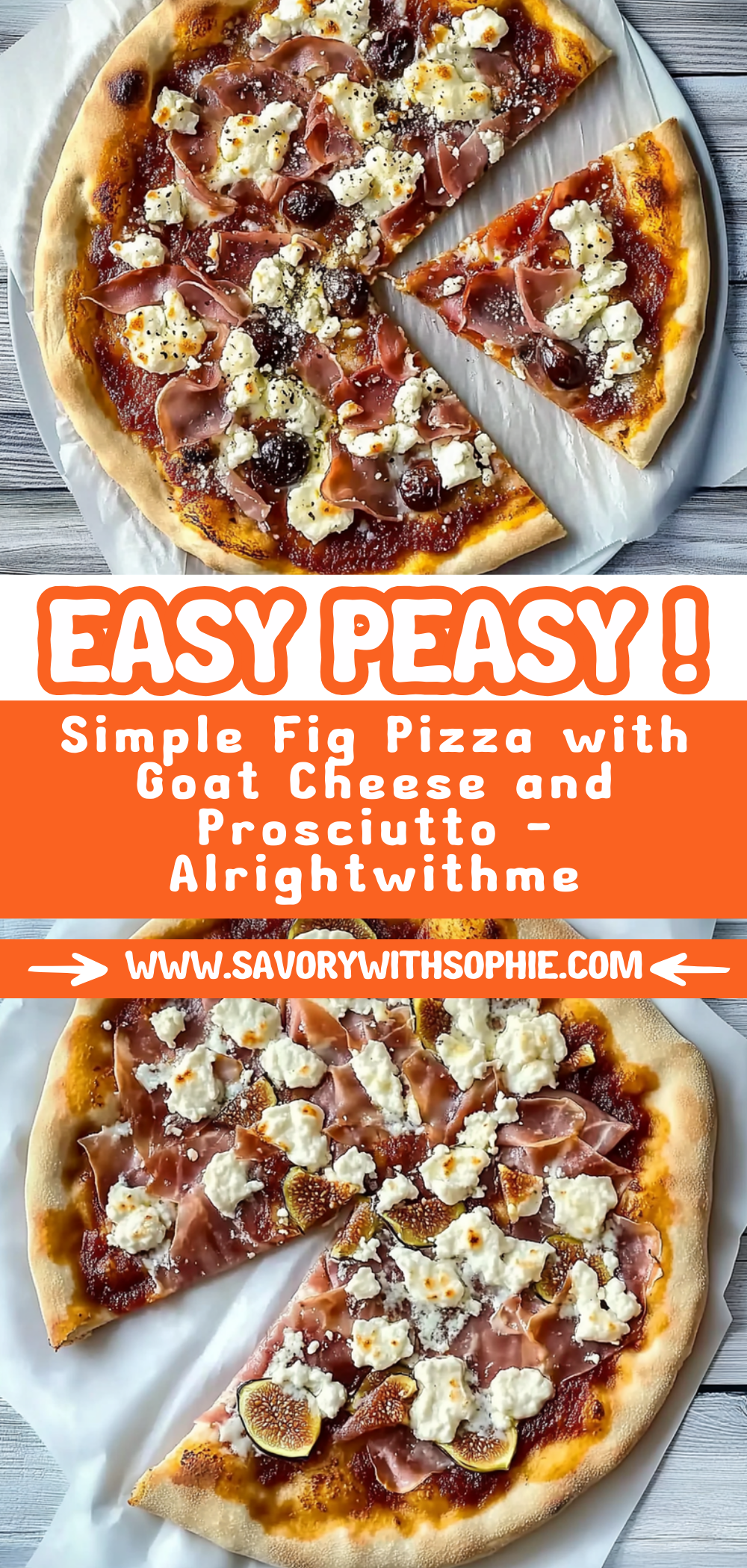 Simple Fig Pizza with Goat Cheese and Prosciutto - Alrightwithme